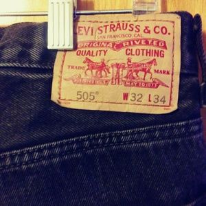 Levi Strauss black jeans 505